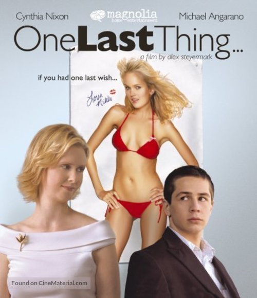 One Last Thing... - Blu-Ray movie cover