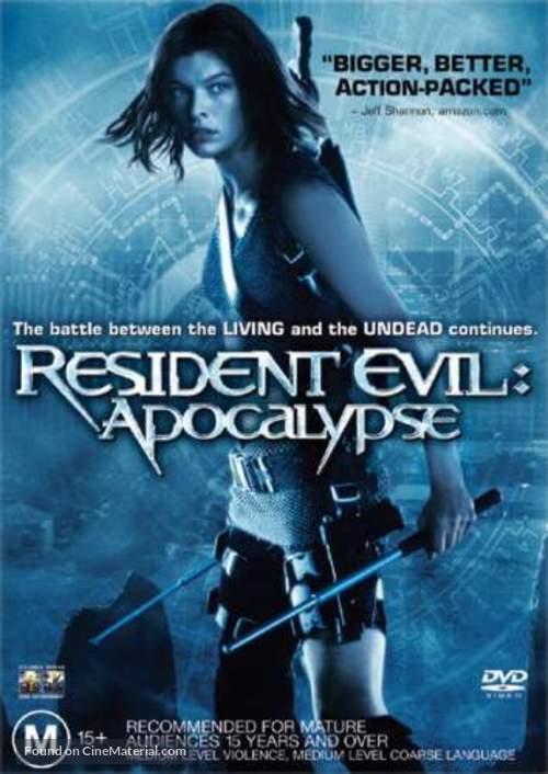 Resident Evil: Apocalypse - Australian DVD movie cover
