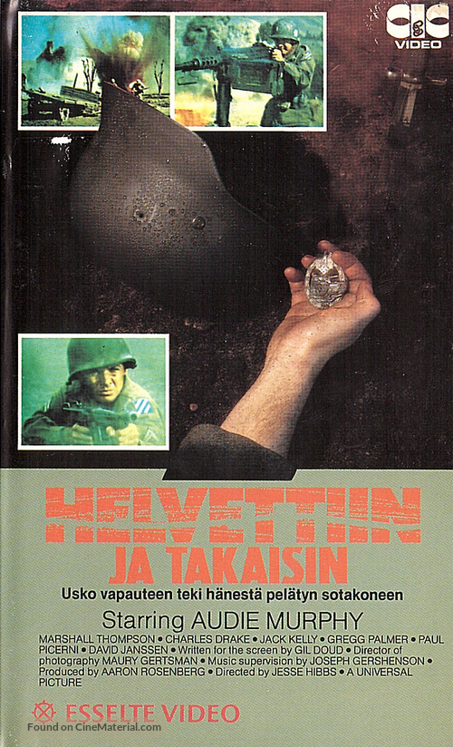 To Hell and Back - Finnish VHS movie cover