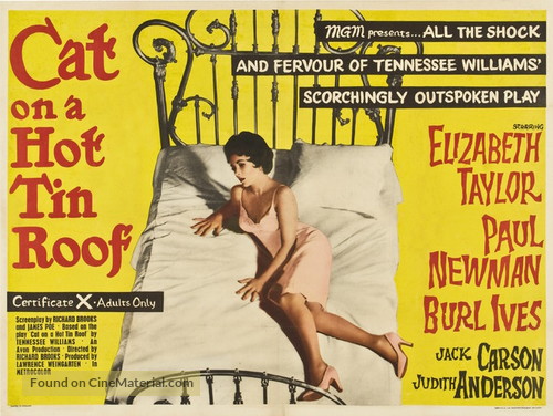 Cat on a Hot Tin Roof - British Movie Poster