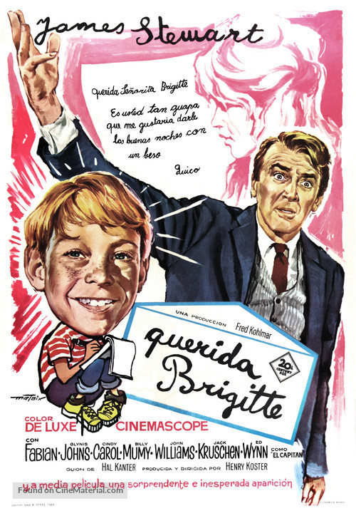 Dear Brigitte - Spanish Movie Poster