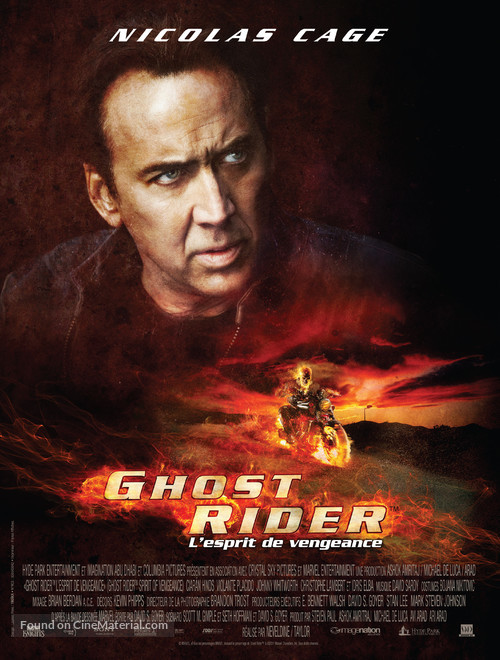 Ghost Rider: Spirit of Vengeance - French Movie Poster