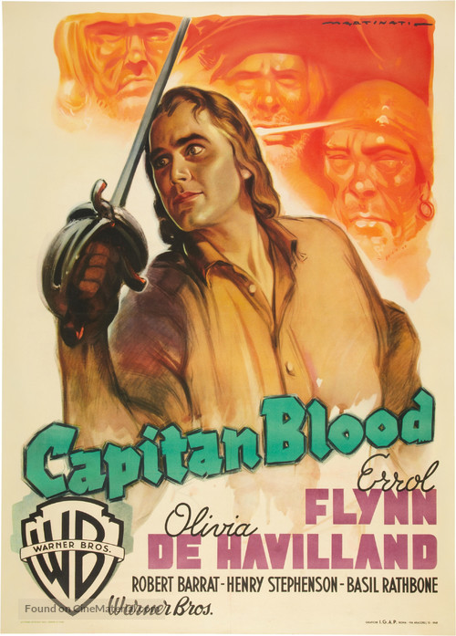 Captain Blood - Italian Movie Poster