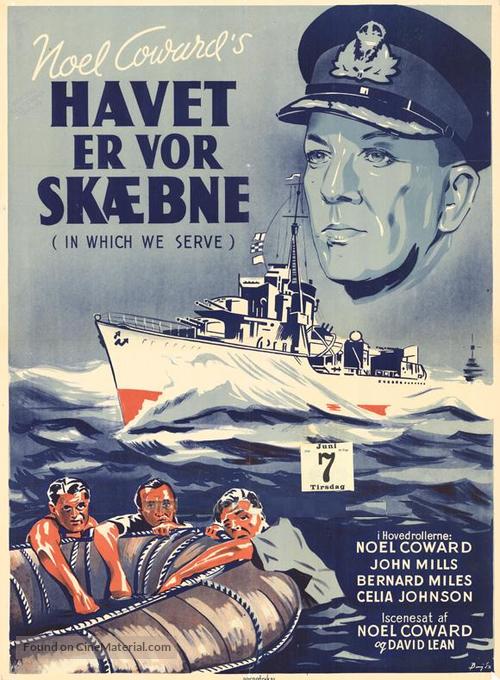 In Which We Serve - Danish Movie Poster