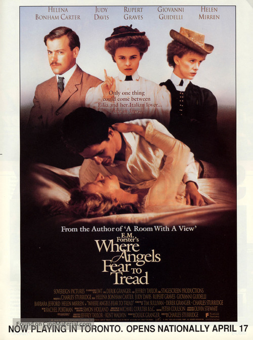 Where Angels Fear to Tread - Canadian Movie Poster