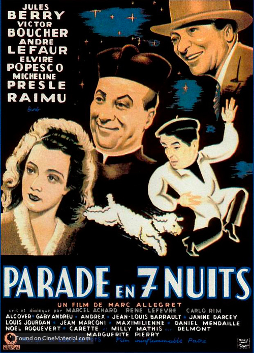 Parade en 7 nuits - French Movie Poster