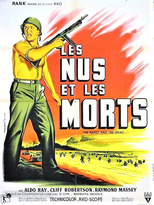 The Naked and the Dead - French Movie Poster