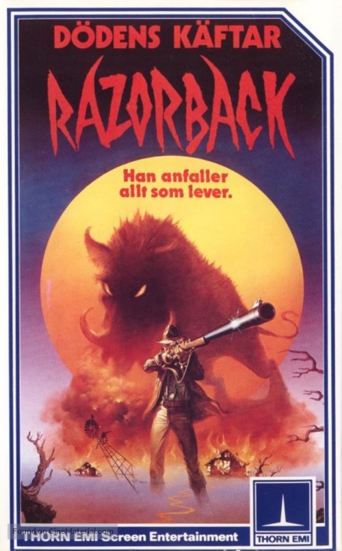 Razorback - Norwegian VHS movie cover