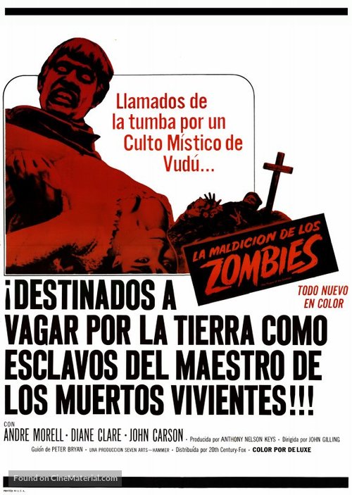 The Plague of the Zombies - Spanish Movie Poster