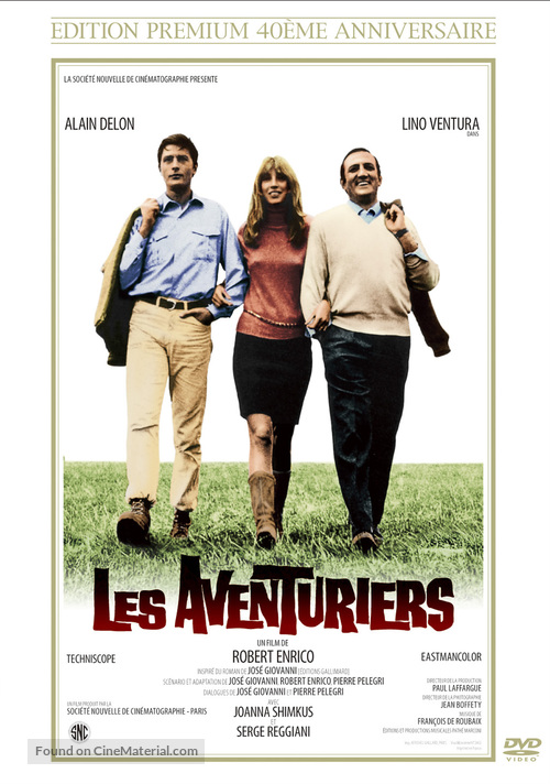 Les aventuriers - French DVD movie cover