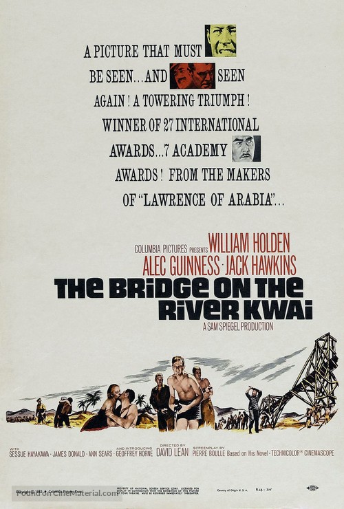 The Bridge on the River Kwai - Re-release movie poster