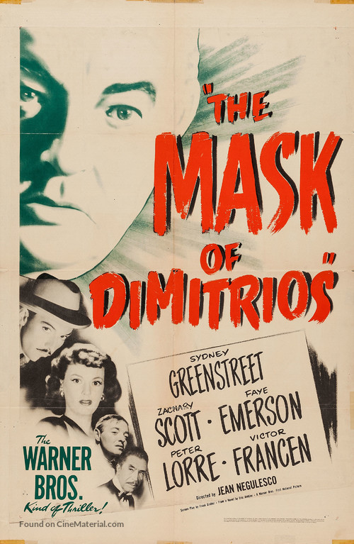 The Mask of Dimitrios - Movie Poster