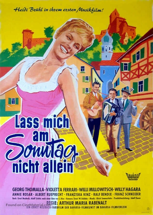 Lass mich am Sonntag nicht allein - German Movie Poster