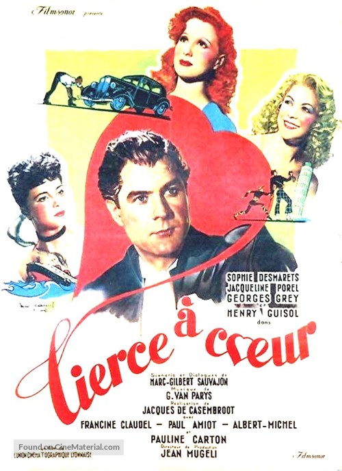 Tierce &agrave; coeur - French Movie Poster