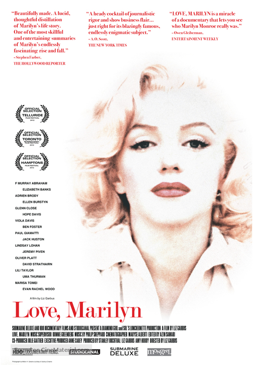 Love, Marilyn - Canadian Movie Poster