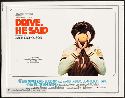 Drive, He Said - Movie Poster