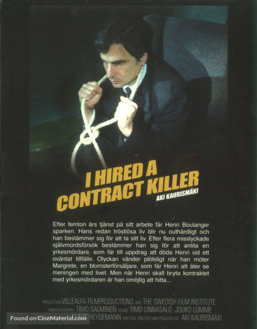 I Hired a Contract Killer - Swedish Movie Poster