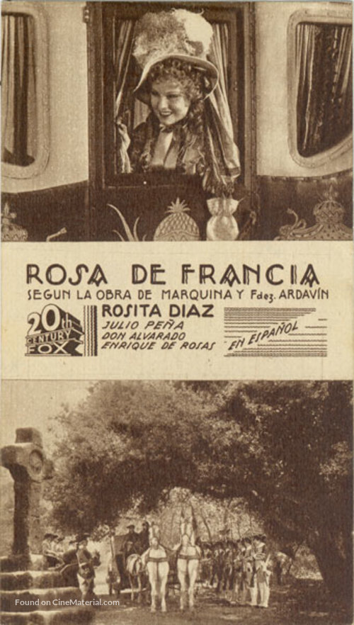 Rosa de Francia - Spanish Movie Poster