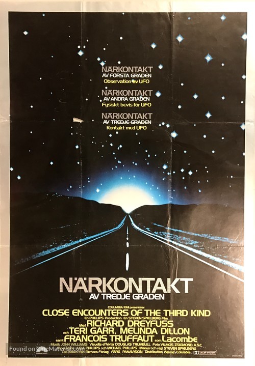 Close Encounters of the Third Kind - Swedish Movie Poster