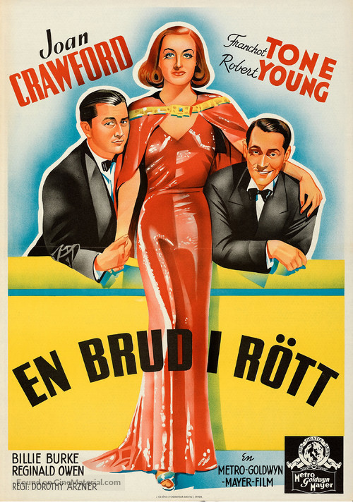 The Bride Wore Red - Swedish Movie Poster