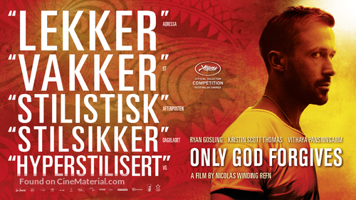 Only God Forgives - Norwegian Movie Poster