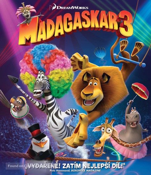 Madagascar 3: Europe&#039;s Most Wanted - Czech Blu-Ray movie cover