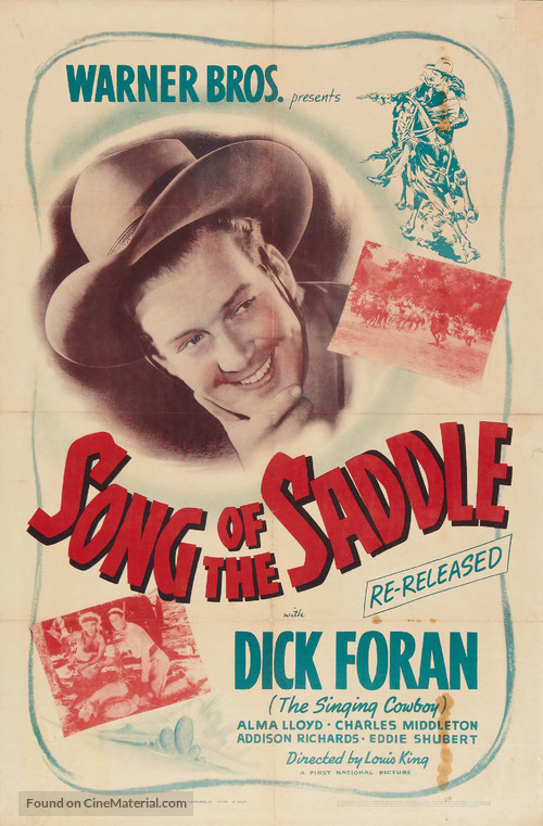 Song of the Saddle - Re-release movie poster