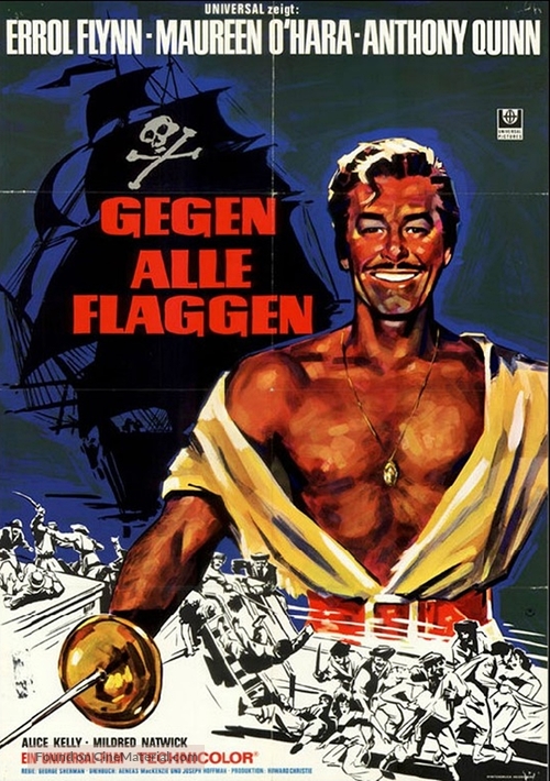 Against All Flags - German Movie Poster
