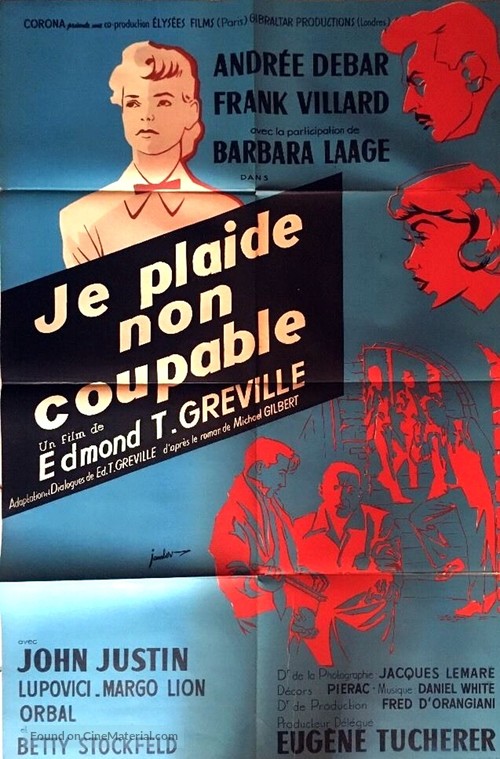 Je plaide non coupable - French Movie Poster