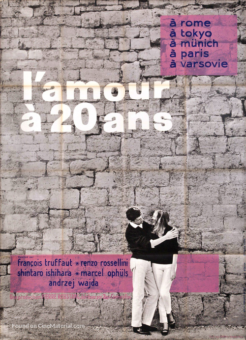 L&#039;amour &agrave; vingt ans - French Movie Poster