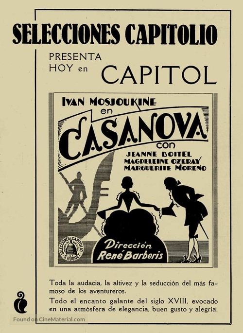 Casanova - Spanish poster