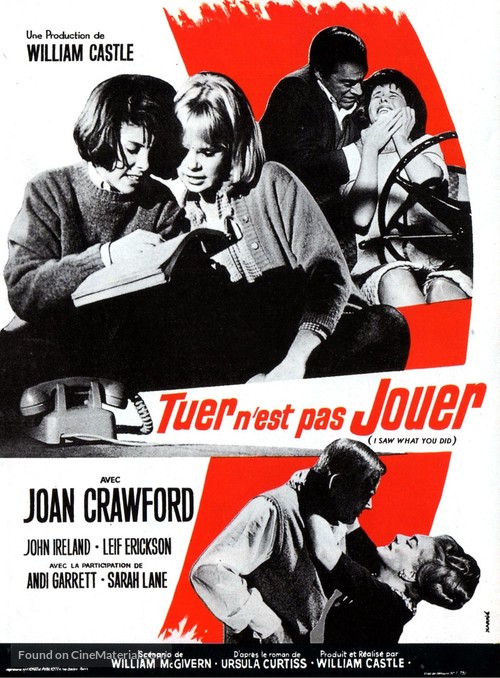 I Saw What You Did - French Movie Poster