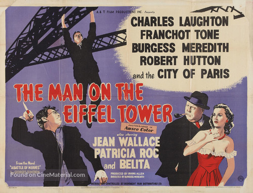 The Man on the Eiffel Tower - British Movie Poster
