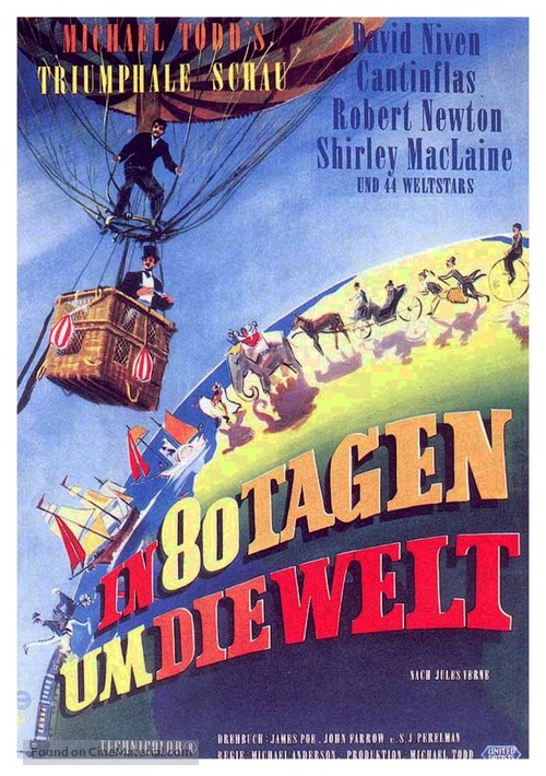 Around the World in Eighty Days - German Movie Poster
