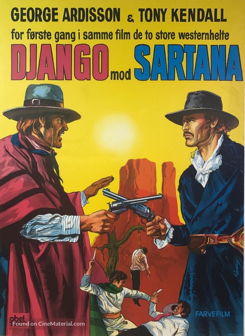 Django sfida Sartana - Danish Movie Poster