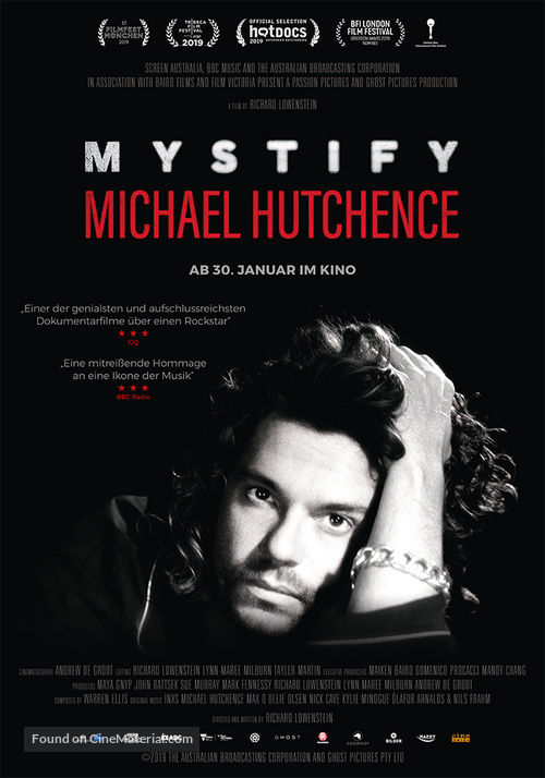 Mystify: Michael Hutchence - German Movie Poster