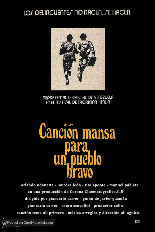 Canci&oacute;n mansa para un pueblo bravo - Venezuelan Movie Poster