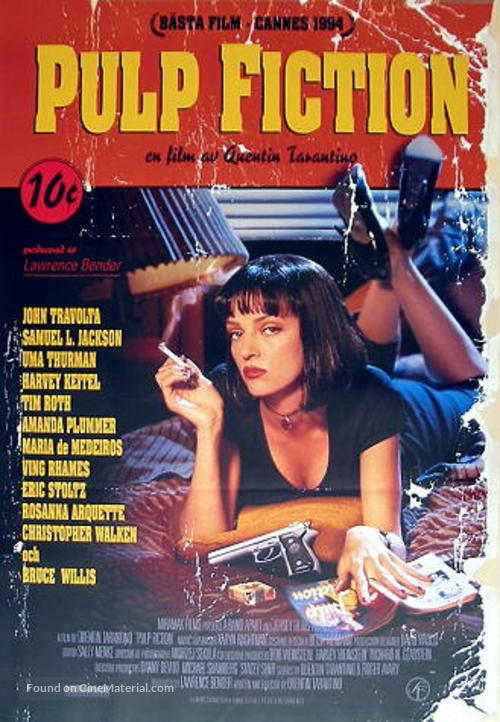 Pulp Fiction - Swedish Movie Poster