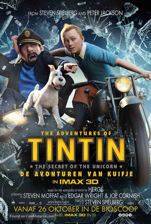 The Adventures of Tintin: The Secret of the Unicorn - Dutch Movie Poster