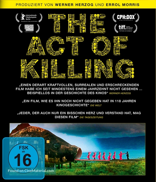 The Act of Killing - German Blu-Ray movie cover