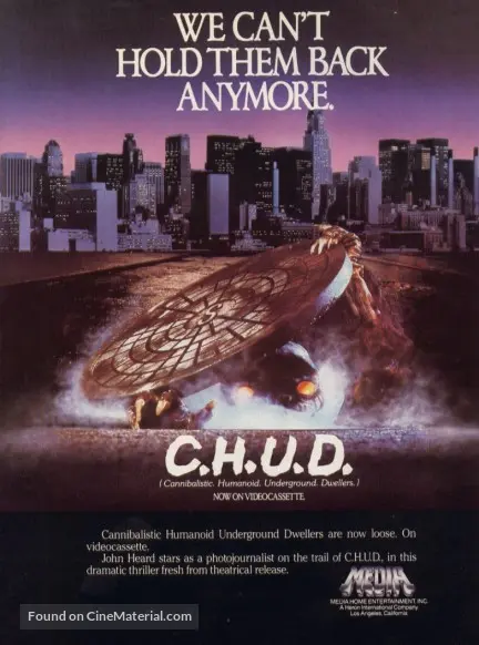 C H U D 1984 Movie Poster c-h-u-d-1984-movie-poster