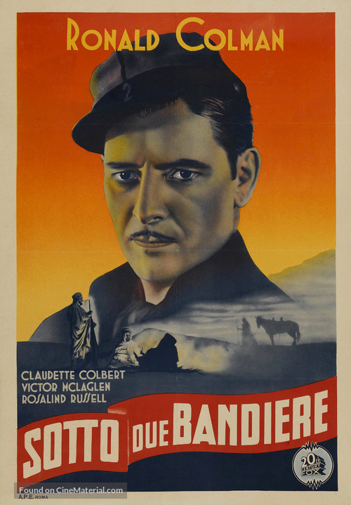 Under Two Flags - Italian Movie Poster