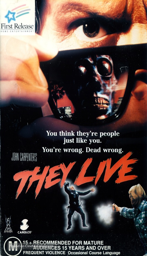 They Live - Australian VHS movie cover