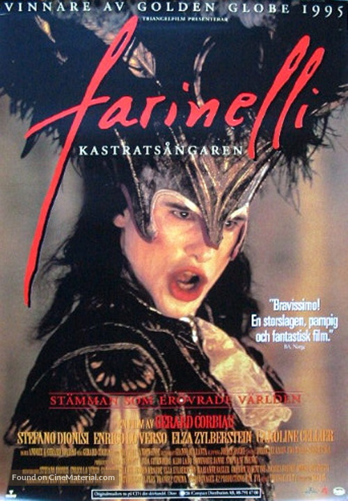Farinelli - Swedish Movie Poster