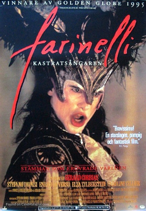 Farinelli - Swedish Movie Poster