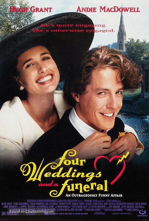 Four Weddings and a Funeral - Movie Poster