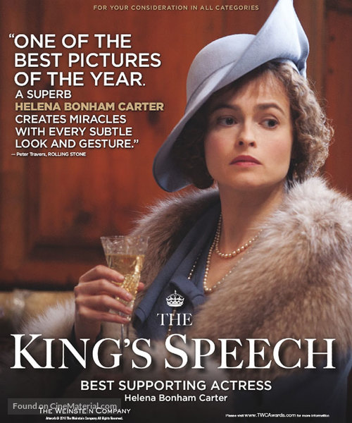 The King&#039;s Speech - For your consideration movie poster