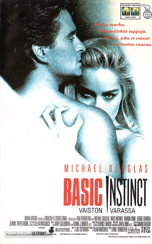 Basic Instinct - Finnish VHS movie cover
