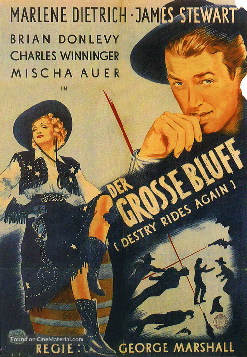 Destry Rides Again - German Movie Poster