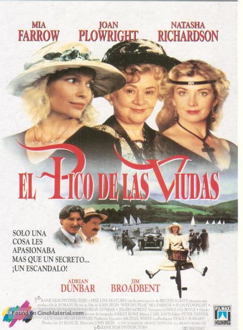 Widows&#039; Peak - Spanish Movie Poster